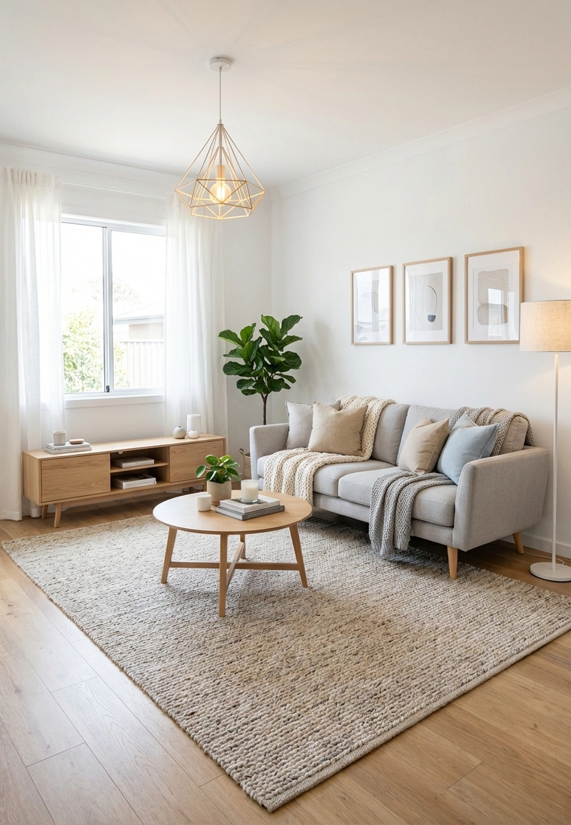 Дизайн интерьера в стиле Хюгге — Гостиная от нейросети RoomGPT