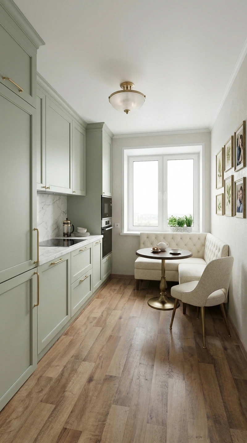 Дизайн кухни в стиле Классика — фото интерьера от нейросети RoomGPT