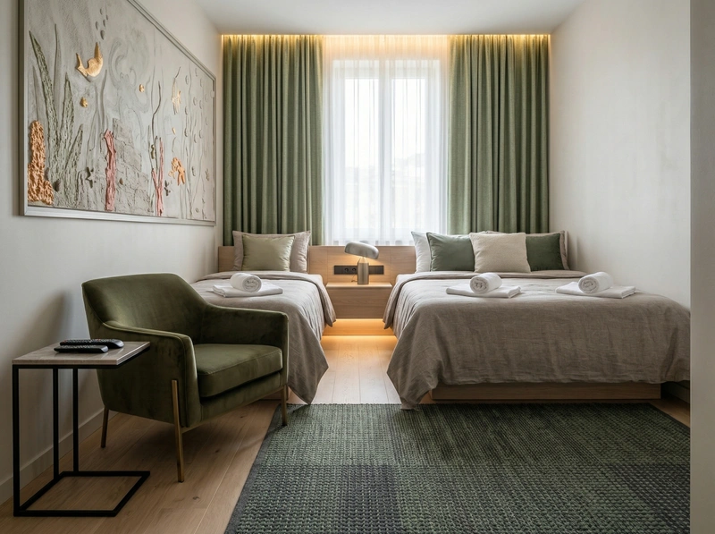 Дизайн спальни в стиле Минимализм — фото интерьера от нейросети RoomGPT