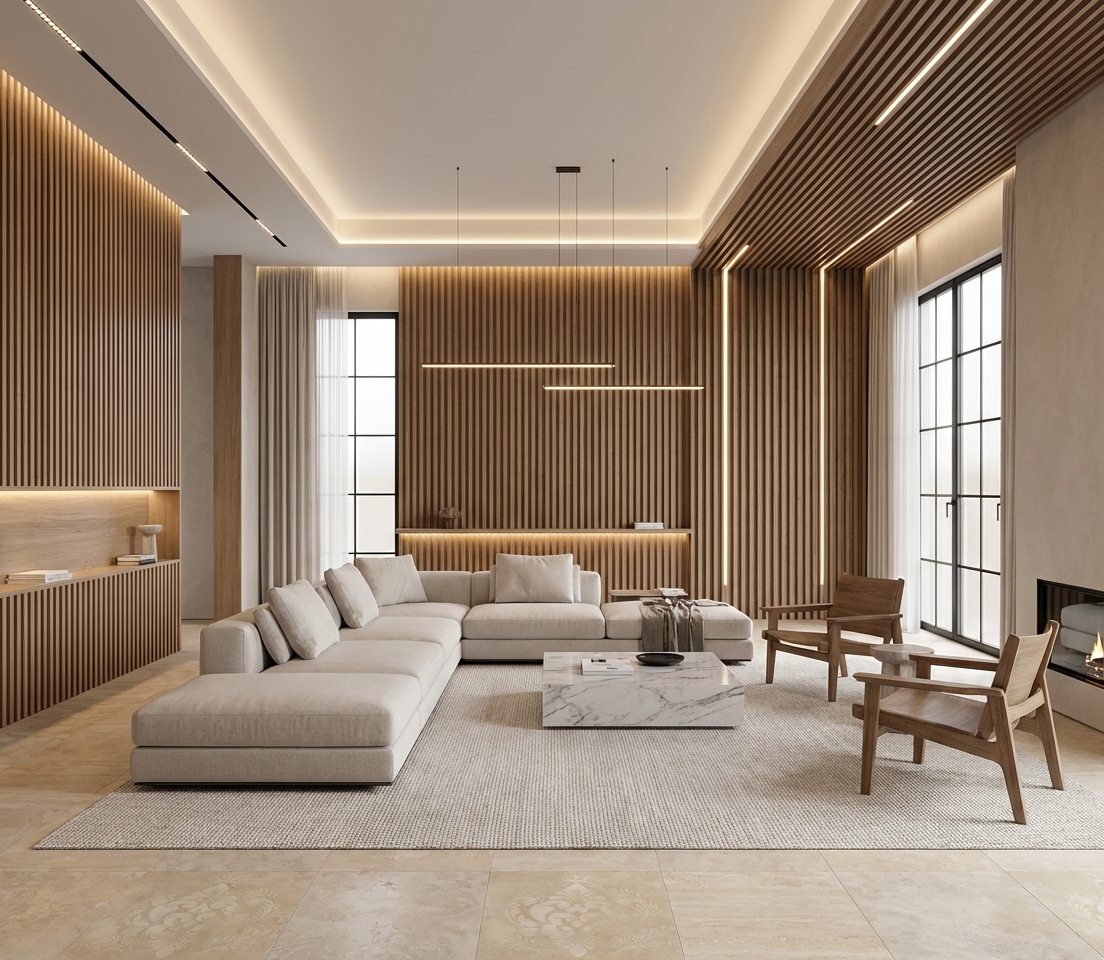 Дизайн гостиной в стиле Минимализм — фото интерьера от нейросети RoomGPT