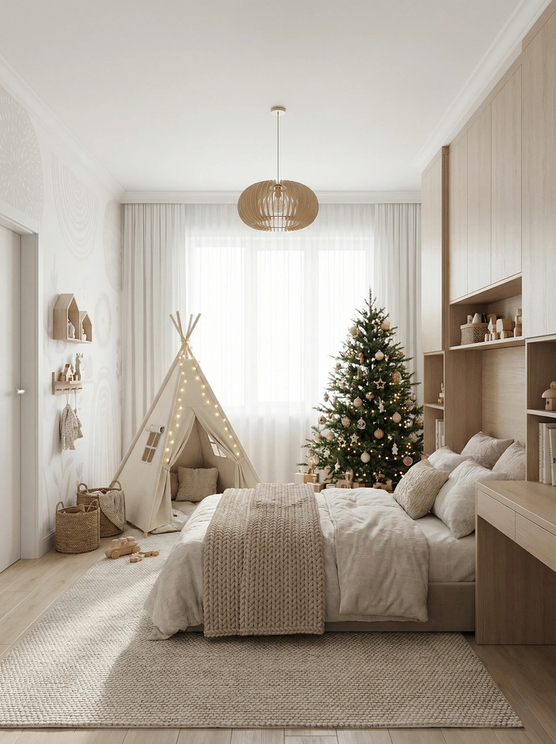 Дизайн интерьера в стиле Хюгге — Детская от нейросети RoomGPT