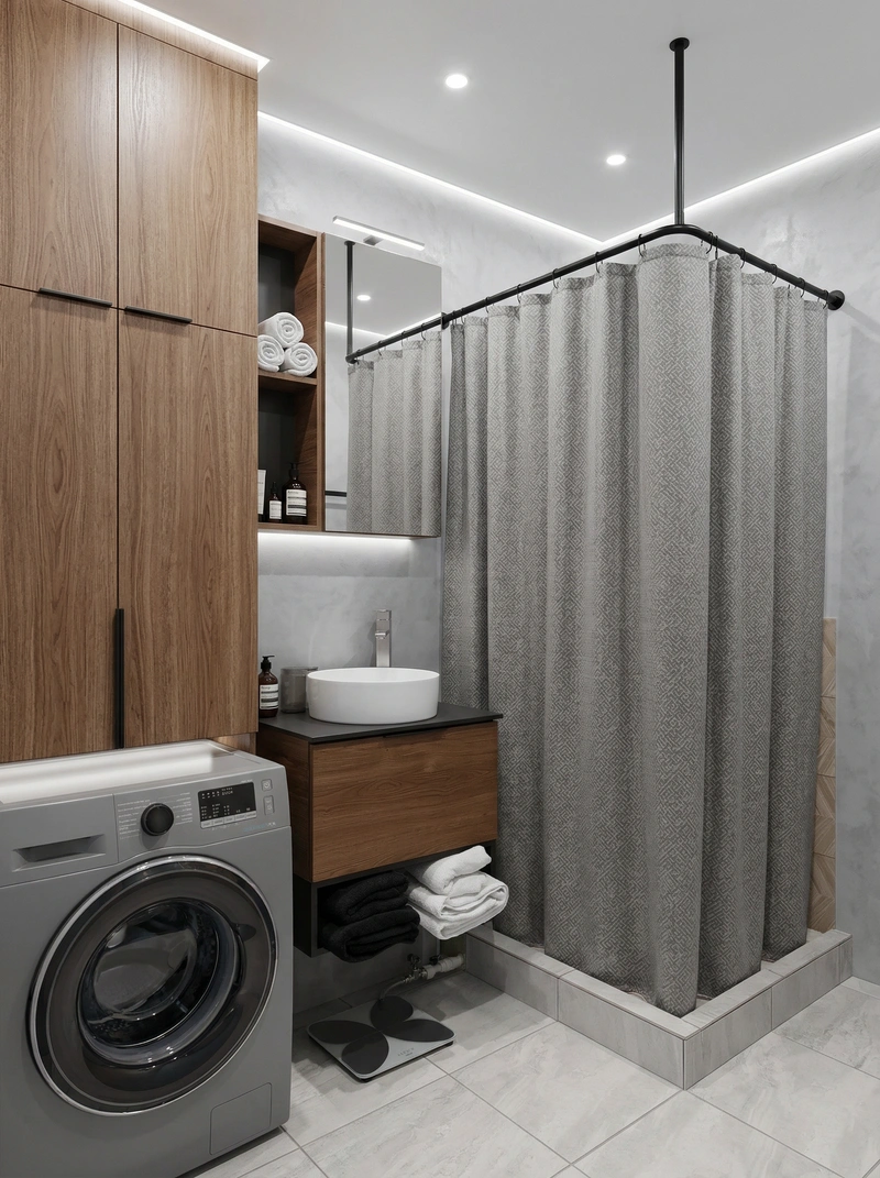 Дизайн интерьера в стиле Минимализм — Ванная от нейросети RoomGPT