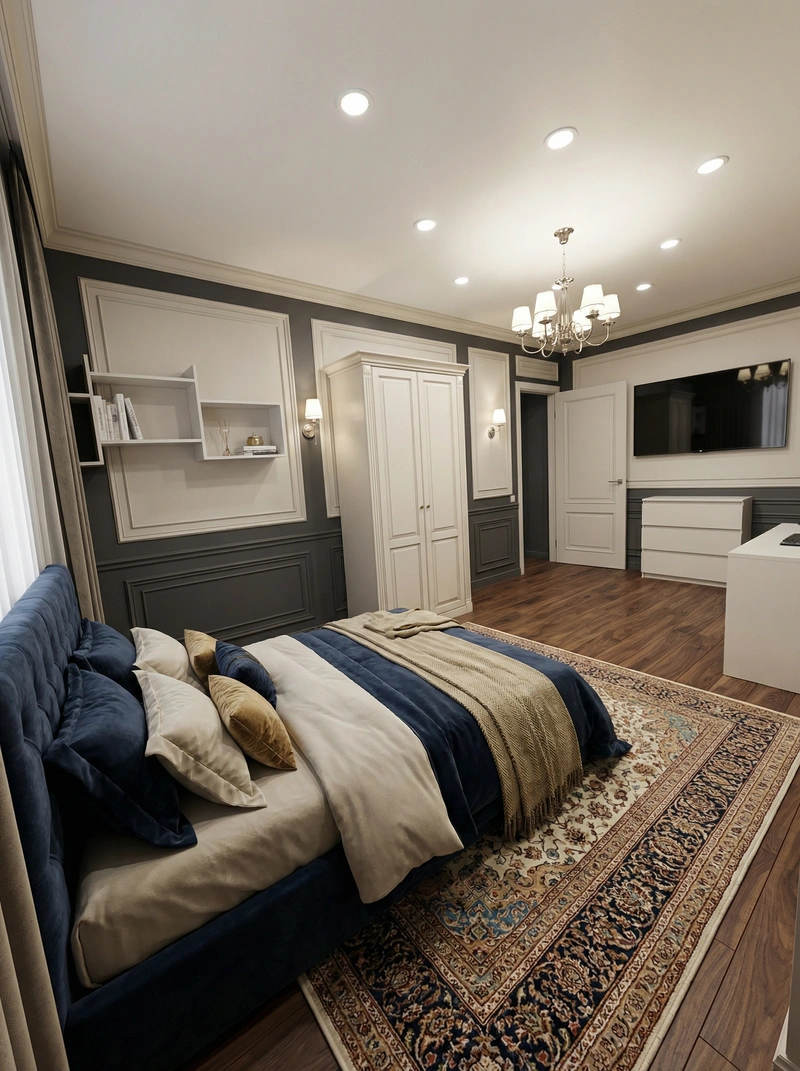 Дизайн интерьера в стиле Классика — Спальня от нейросети RoomGPT