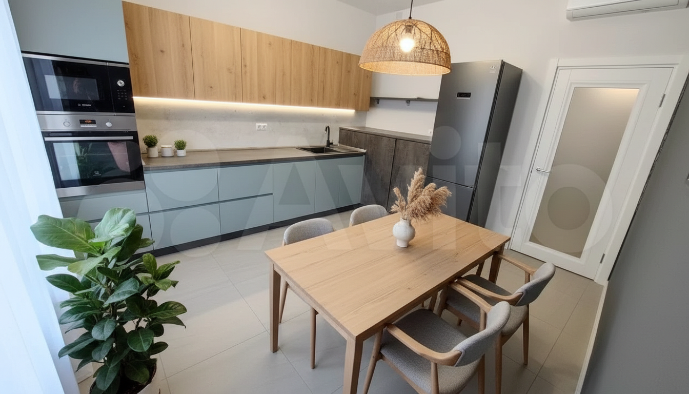 Дизайн кухни в стиле Japandi — фото интерьера от нейросети RoomGPT