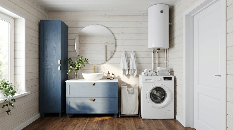 Дизайн интерьера в стиле Сканди — Ванная от нейросети RoomGPT