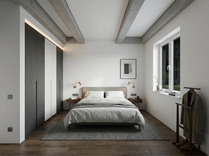 Дизайн интерьера в стиле Минимализм — Спальня от нейросети RoomGPT