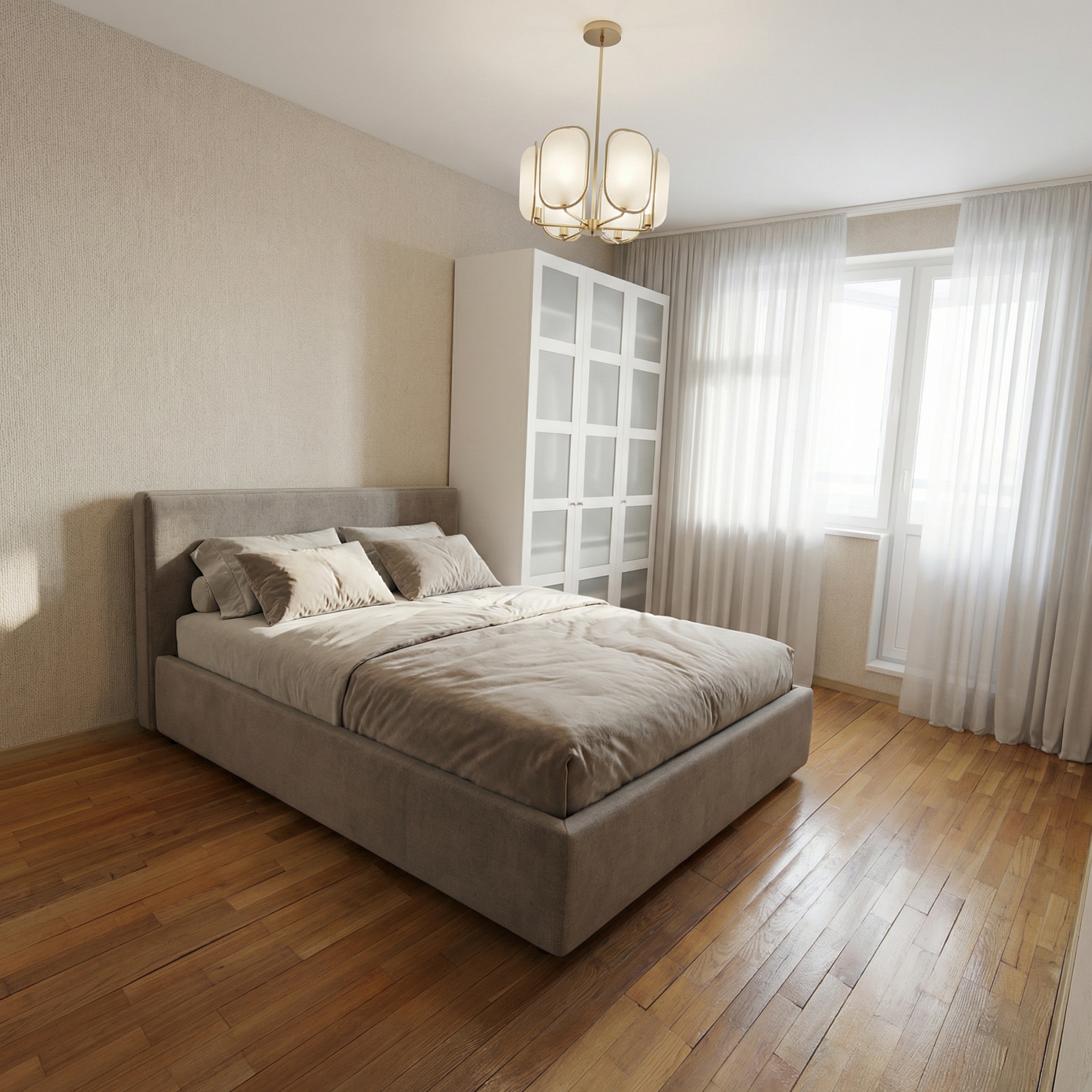 Дизайн спальни в стиле Минимализм — фото интерьера от нейросети RoomGPT