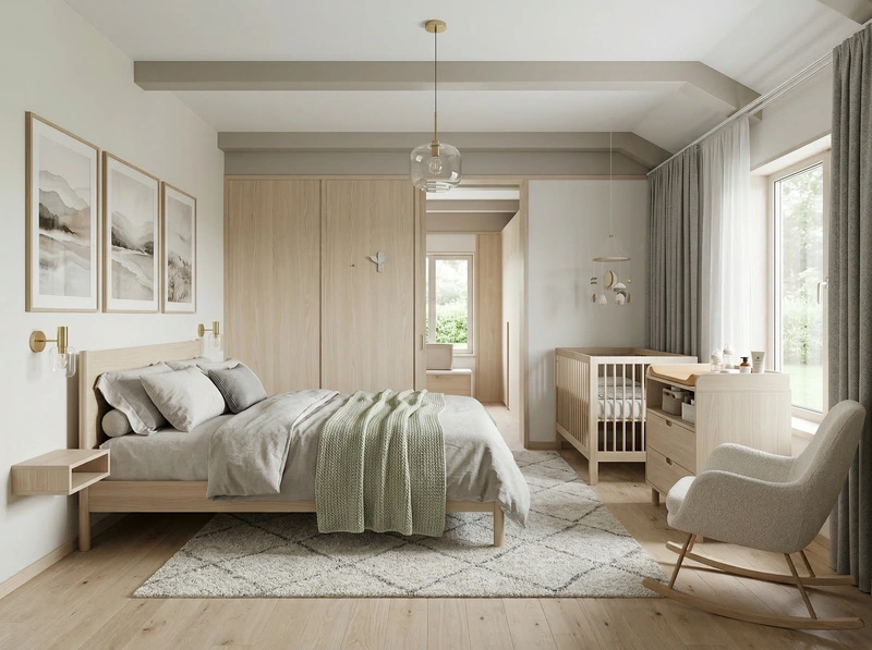 Дизайн интерьера в стиле Сканди — Спальня от нейросети RoomGPT