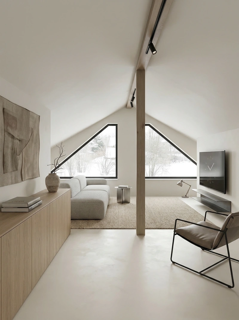 Дизайн интерьера в стиле Минимализм — Гостиная от нейросети RoomGPT