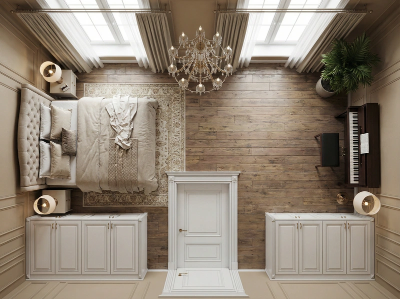 Дизайн интерьера в стиле Классика — Гостиная от нейросети RoomGPT