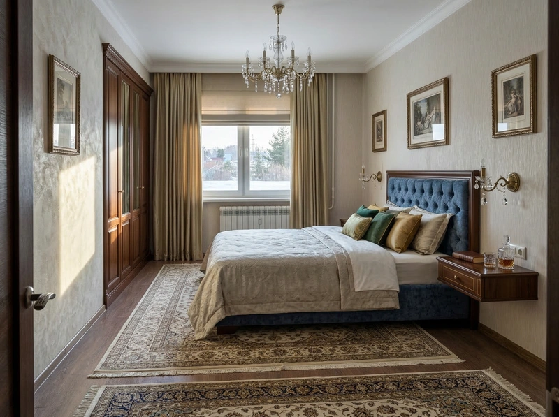 Дизайн интерьера в стиле Классика — Спальня от нейросети RoomGPT