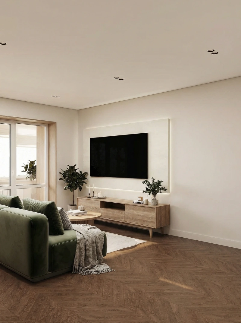 Дизайн интерьера в стиле Хюгге — Гостиная от нейросети RoomGPT