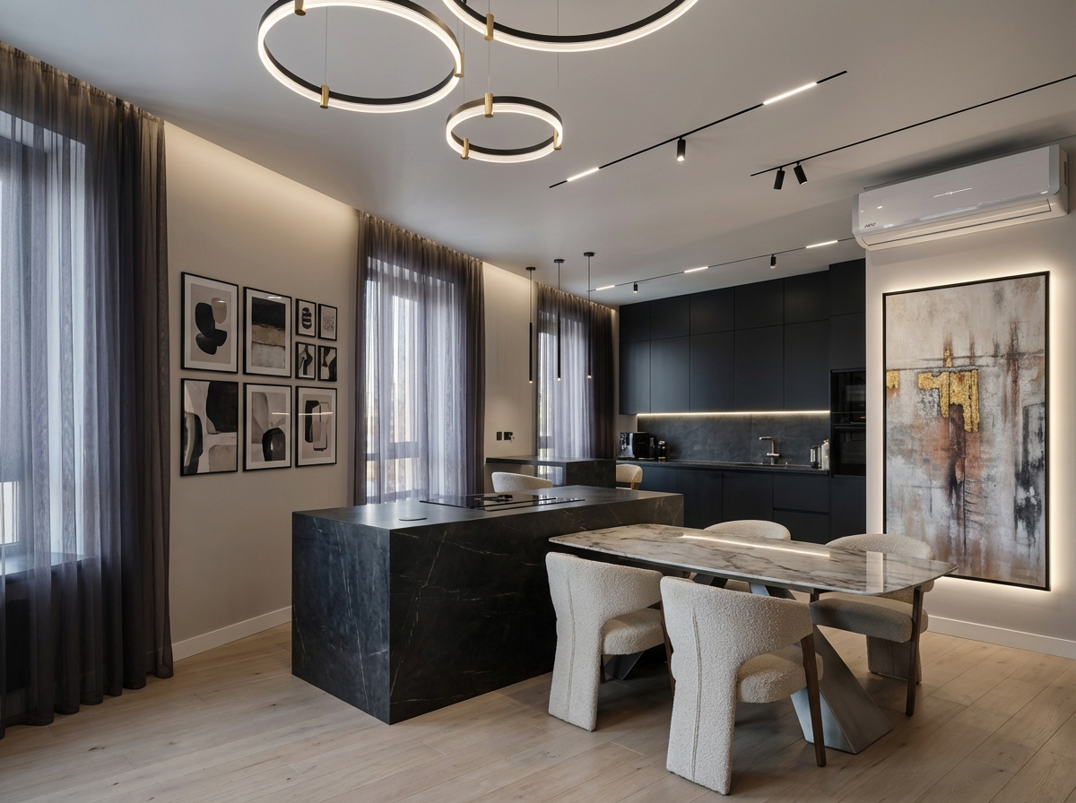 Дизайн кухни в стиле Минимализм — фото интерьера от нейросети RoomGPT