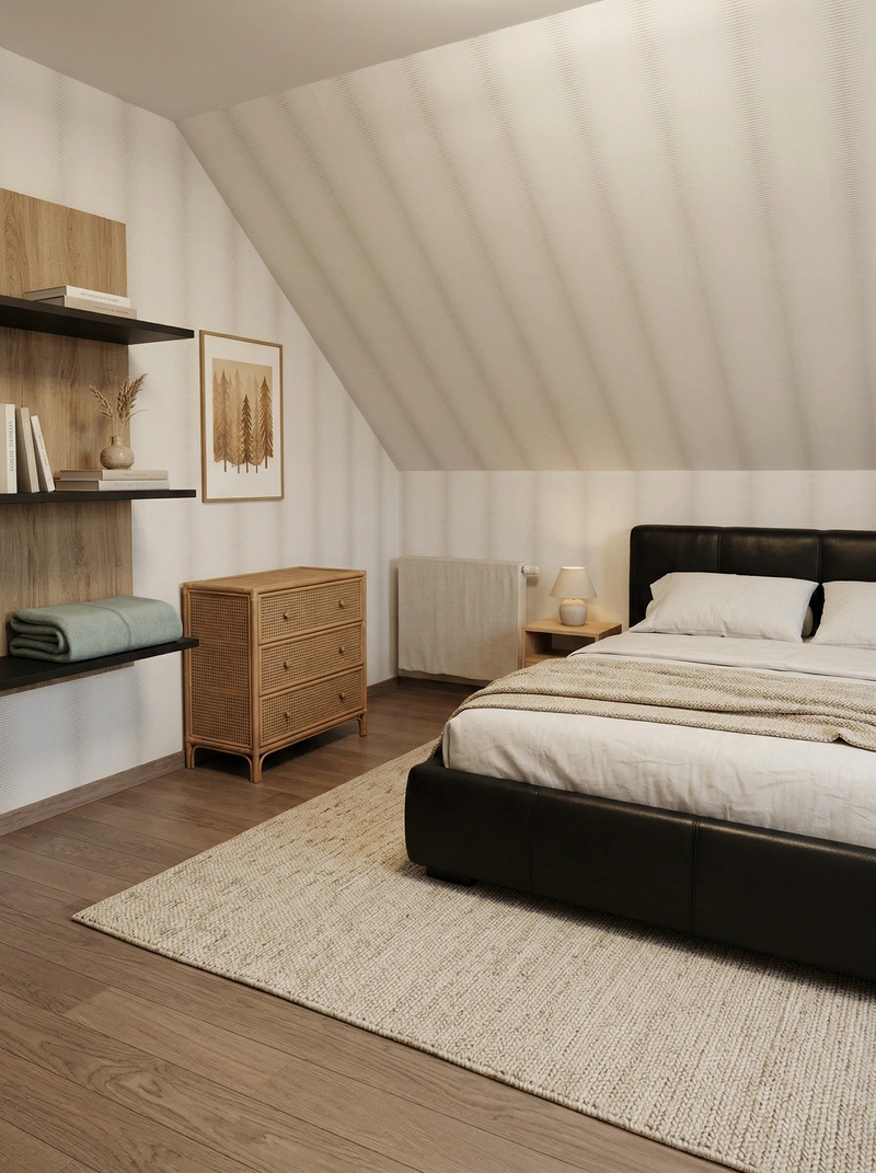 Дизайн интерьера в стиле Хюгге — Спальня от нейросети RoomGPT