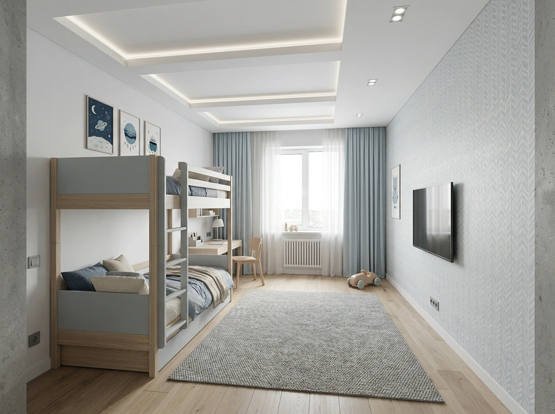 Дизайн интерьера в стиле Сканди — Спальня от нейросети RoomGPT