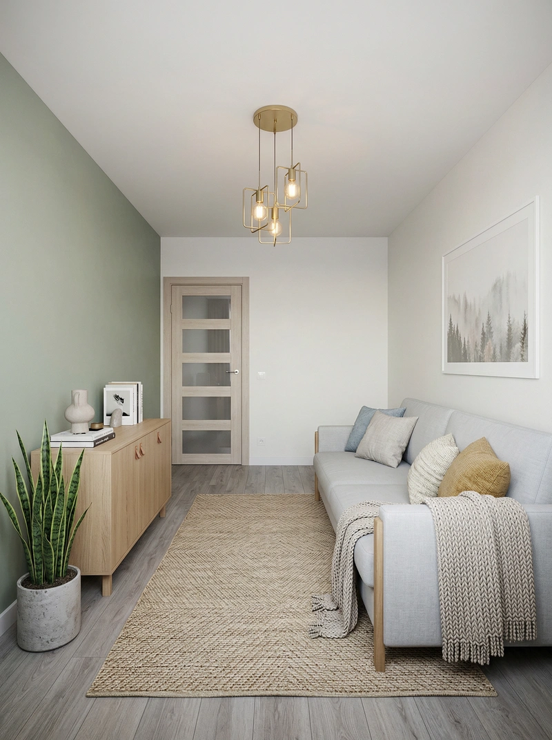 Дизайн интерьера в стиле Сканди — Спальня от нейросети RoomGPT