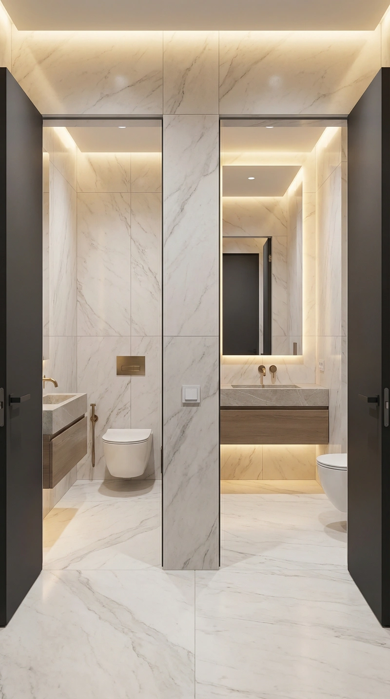 Дизайн ванной в стиле Минимализм — фото интерьера от нейросети RoomGPT