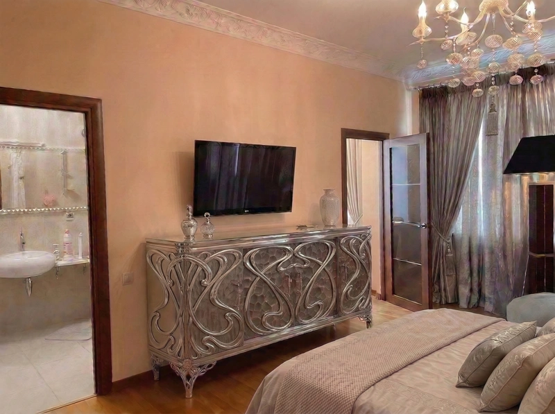 Дизайн спальни в стиле Классика — фото интерьера от нейросети RoomGPT