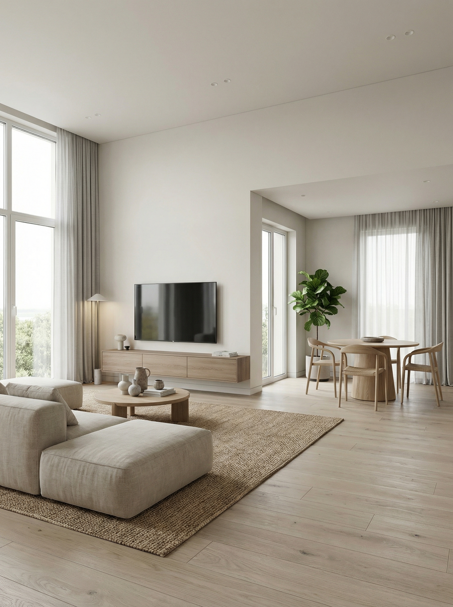 Дизайн гостиной в стиле Минимализм — фото интерьера от нейросети RoomGPT