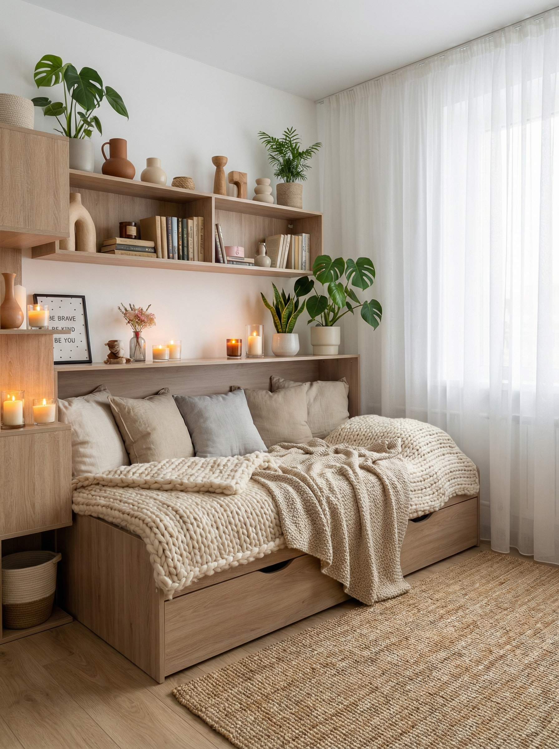 Дизайн гостиной в стиле Хюгге — фото интерьера от нейросети RoomGPT