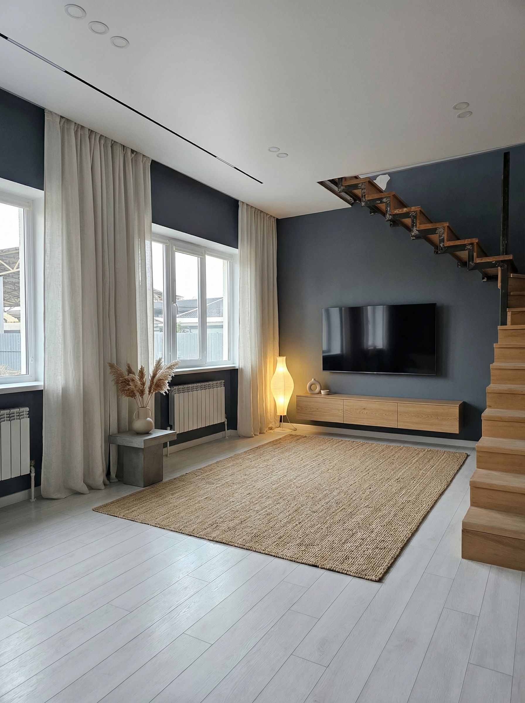 Дизайн гостиной в стиле Минимализм — фото интерьера от нейросети RoomGPT