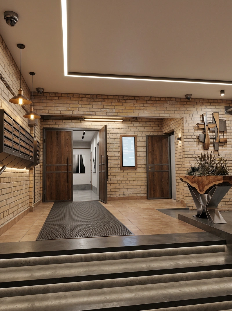 Дизайн интерьера в стиле Лофт — Прихожая от нейросети RoomGPT