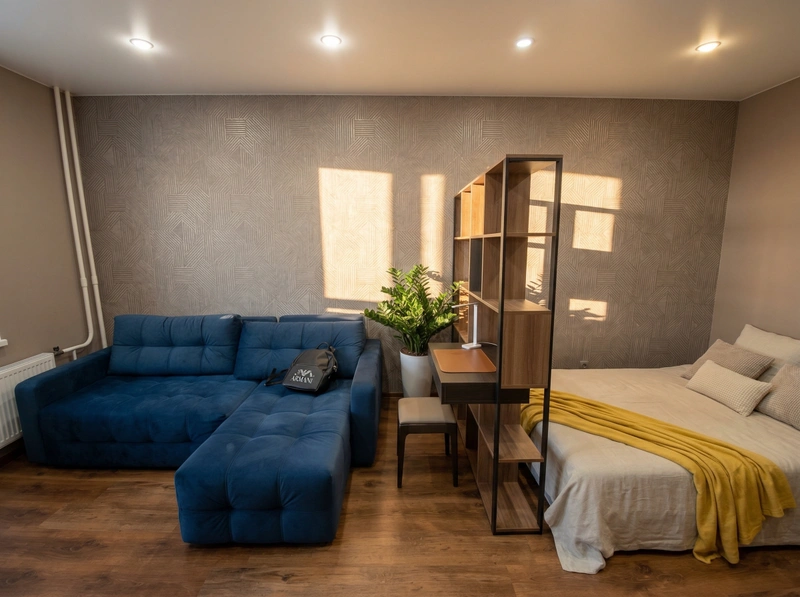 Дизайн гостиной в стиле Контемпорари — фото интерьера от нейросети RoomGPT