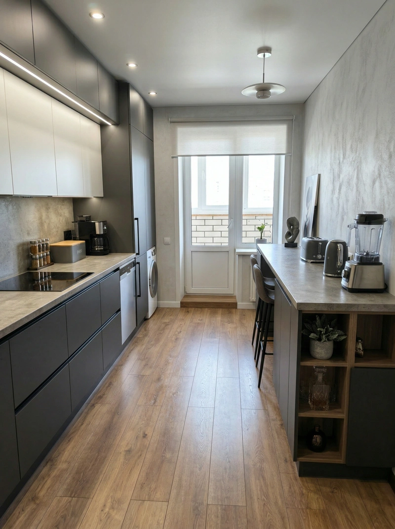 Дизайн кухни в стиле Без стиля — фото интерьера от нейросети RoomGPT