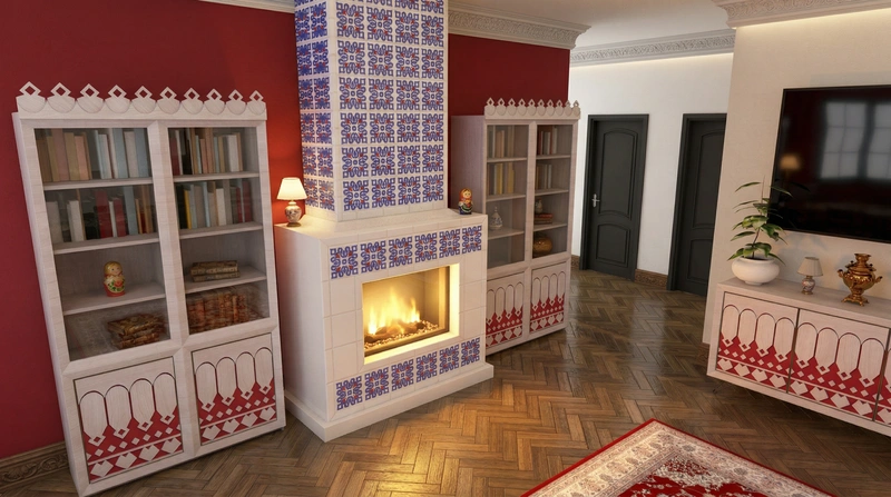 Дизайн интерьера в стиле Классика — Гостиная от нейросети RoomGPT