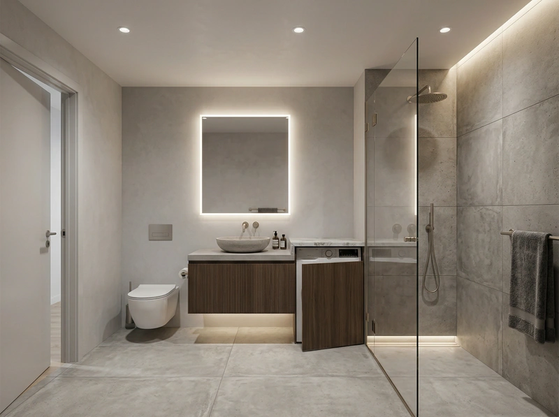 Дизайн ванной в стиле Минимализм — фото интерьера от нейросети RoomGPT