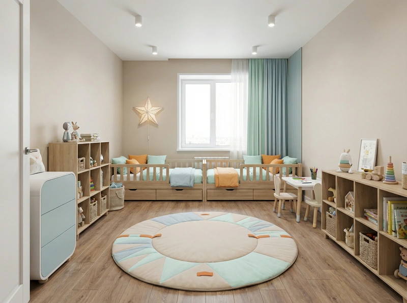 Дизайн интерьера в стиле Контемпорари — Детская от нейросети RoomGPT