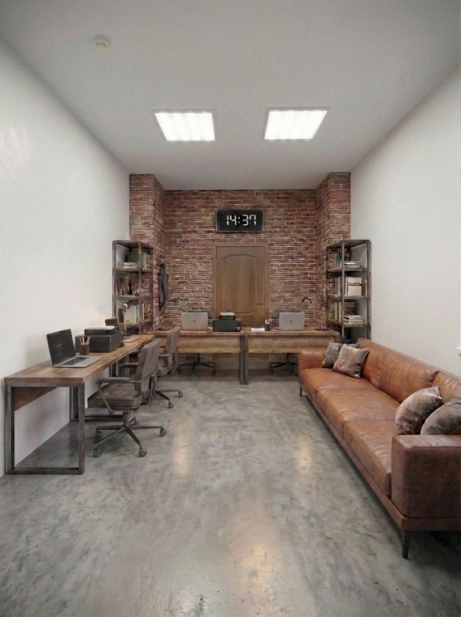 Дизайн гостиной в стиле Лофт — фото интерьера от нейросети RoomGPT