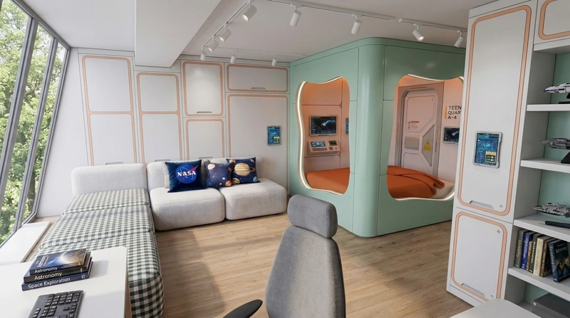 Дизайн детской в стиле Без стиля — фото интерьера от нейросети RoomGPT