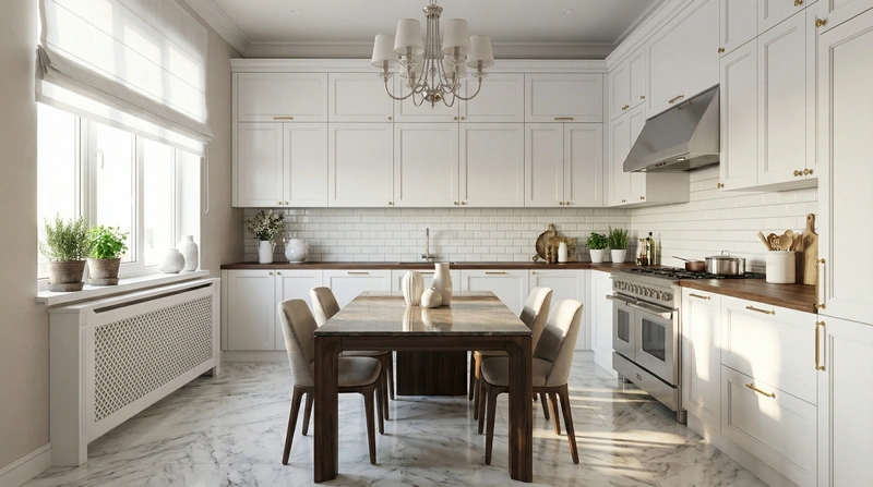 Дизайн интерьера в стиле Классика — Кухня от нейросети RoomGPT