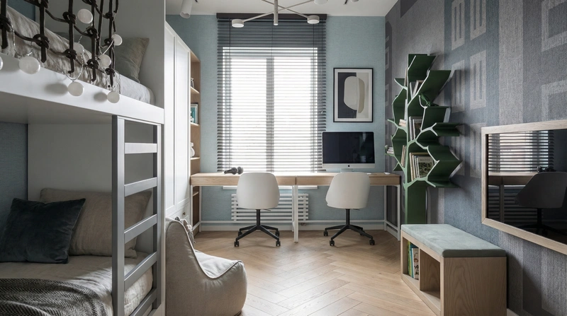 Дизайн интерьера в стиле Контемпорари — Детская от нейросети RoomGPT