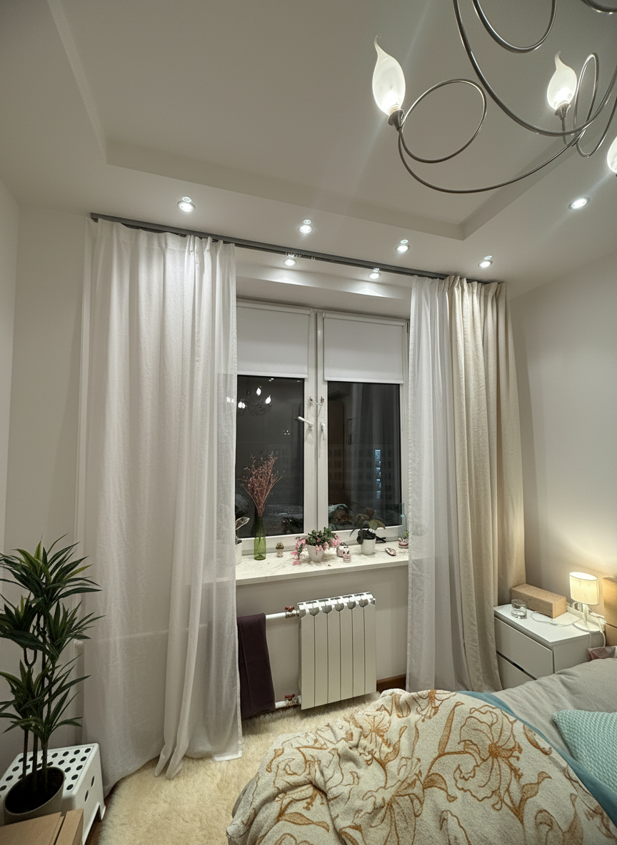 Дизайн спальни в стиле Хюгге — фото интерьера от нейросети RoomGPT