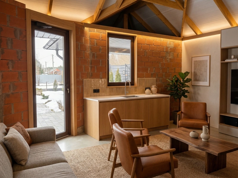 Дизайн гостиной в стиле Контемпорари — фото интерьера от нейросети RoomGPT