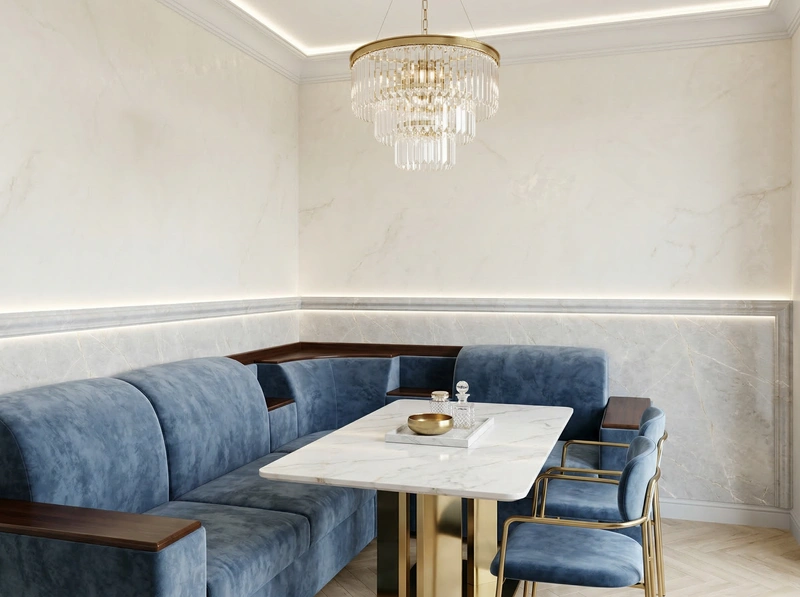 Дизайн кухни в стиле Неоклассика — фото интерьера от нейросети RoomGPT