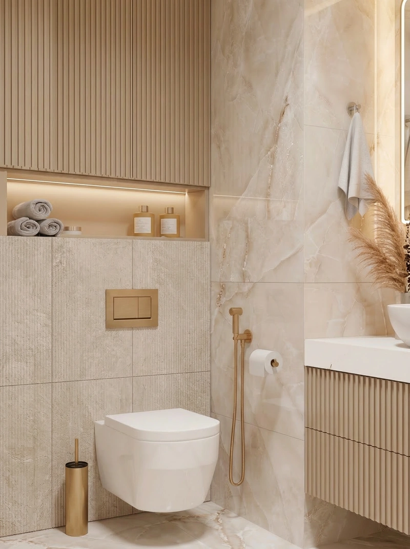 Дизайн интерьера в стиле Минимализм — Ванная от нейросети RoomGPT