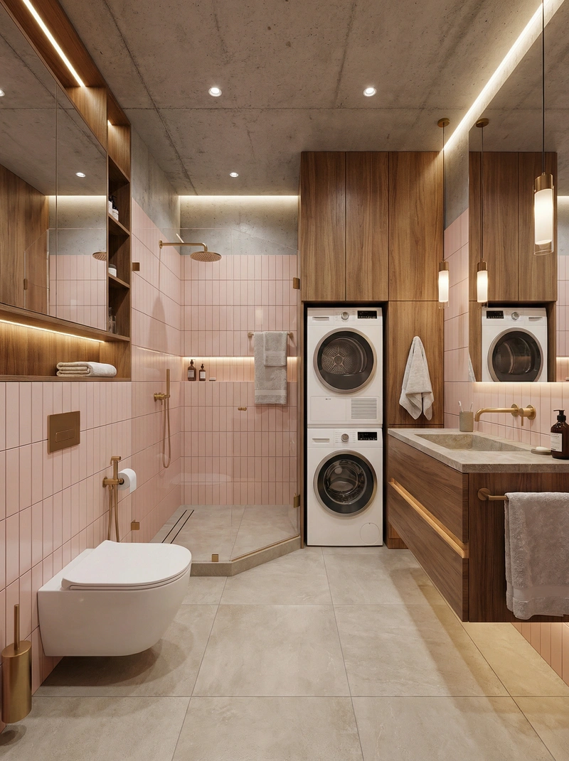 Дизайн интерьера в стиле Контемпорари — Ванная от нейросети RoomGPT