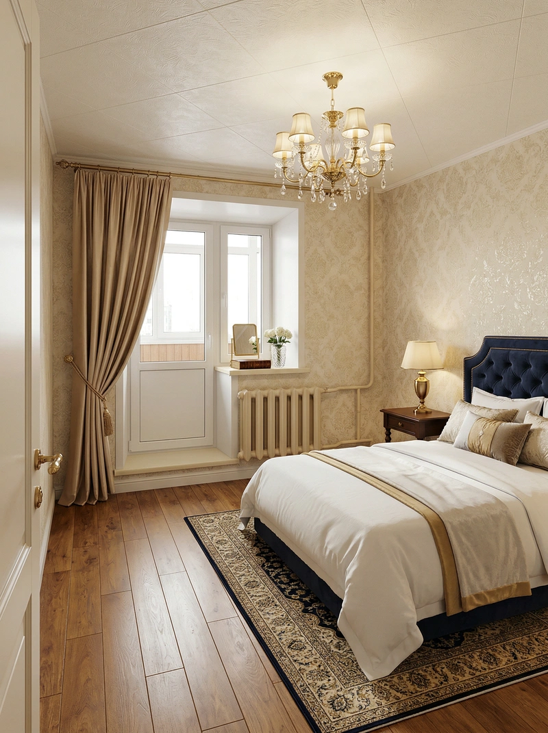Дизайн интерьера в стиле Классика — Спальня от нейросети RoomGPT