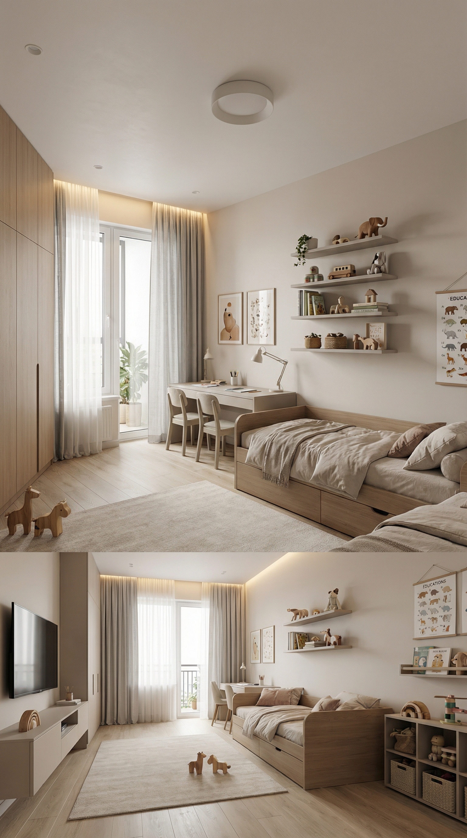 Дизайн детской в стиле Минимализм — фото интерьера от нейросети RoomGPT