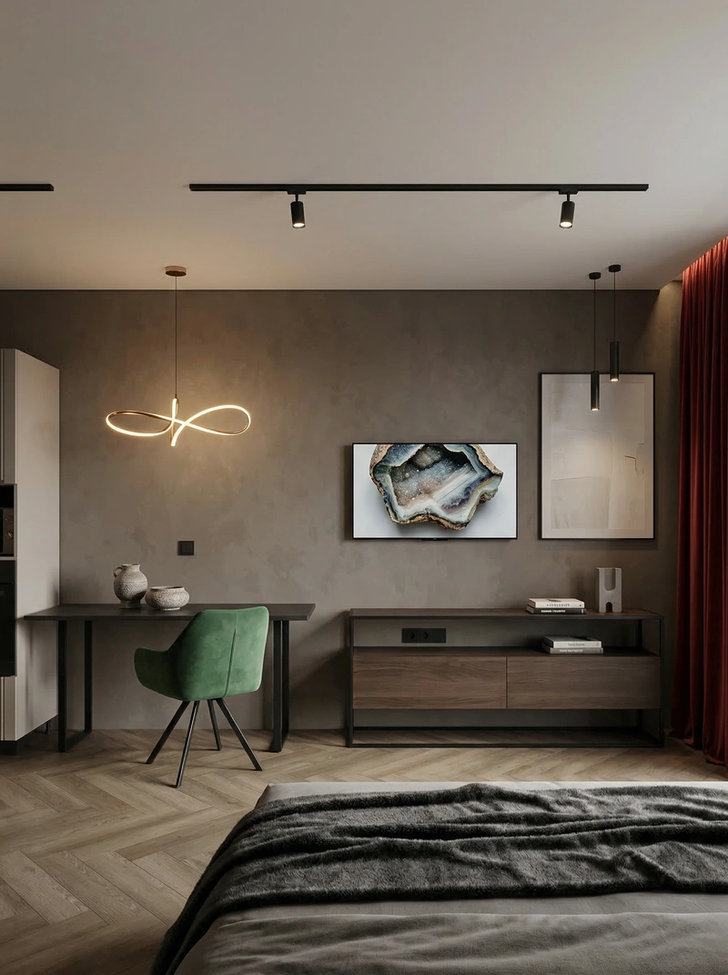 Дизайн интерьера в стиле Минимализм — Гостиная от нейросети RoomGPT