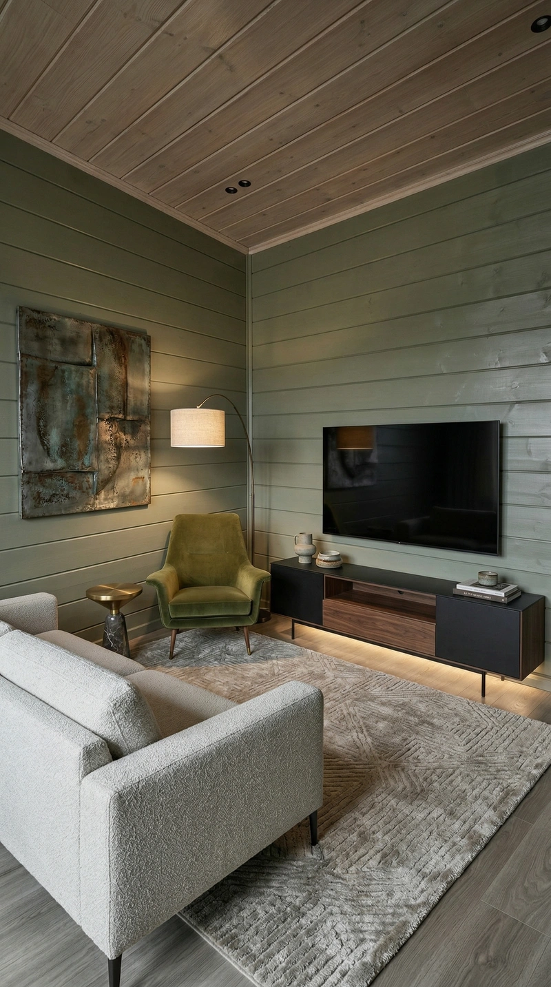 Дизайн гостиной в стиле Контемпорари — фото интерьера от нейросети RoomGPT