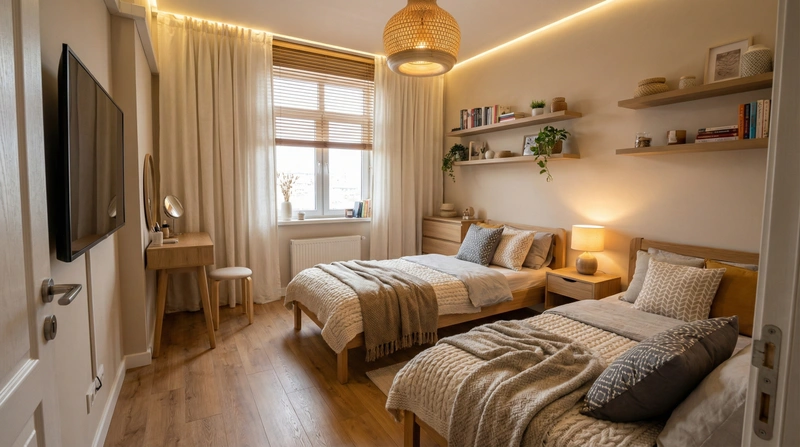 Дизайн интерьера в стиле Хюгге — Спальня от нейросети RoomGPT