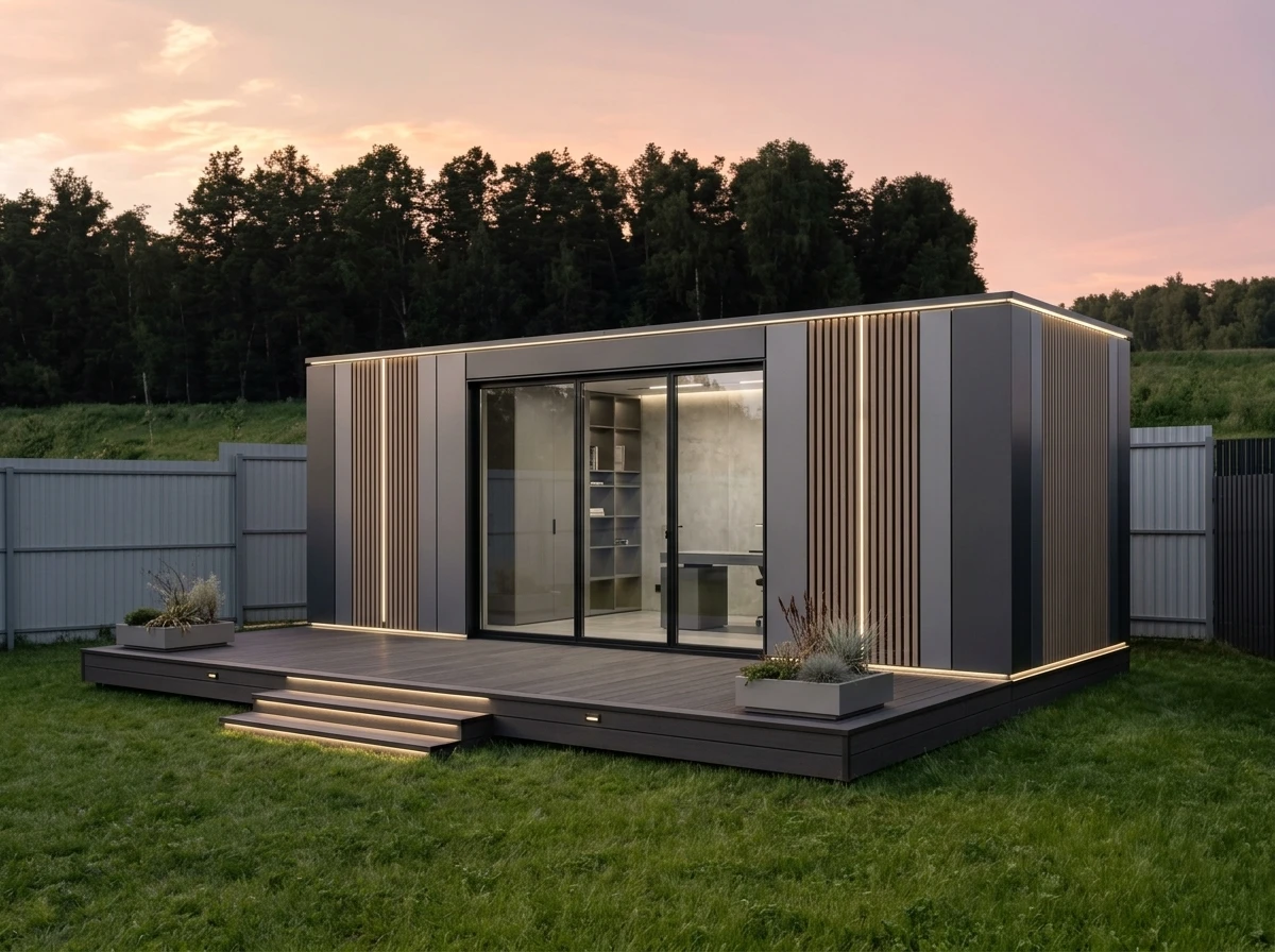 Дизайн фасада в стиле Хай-тек — Фасад от нейросети RoomGPT