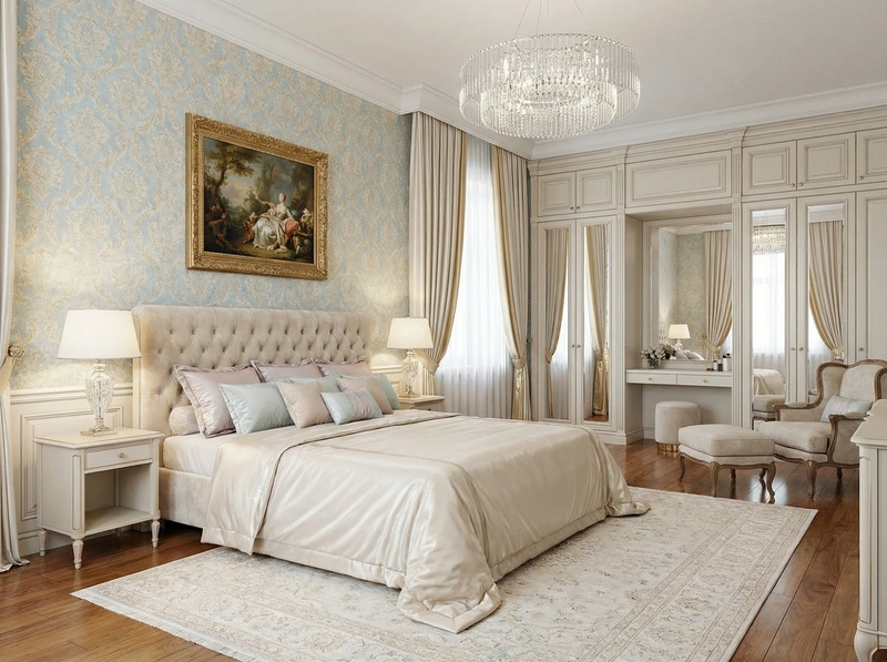 Дизайн интерьера в стиле Классика — Спальня от нейросети RoomGPT