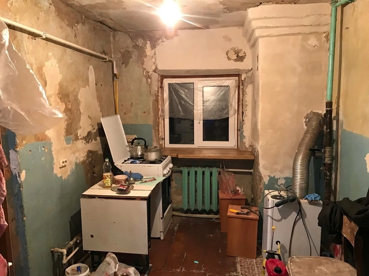 Дизайн кухни в стиле Классика — фото интерьера от нейросети RoomGPT