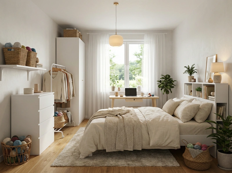 Дизайн интерьера в стиле Хюгге — Спальня от нейросети RoomGPT