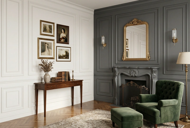 Дизайн интерьера в стиле Классика — Гостиная от нейросети RoomGPT